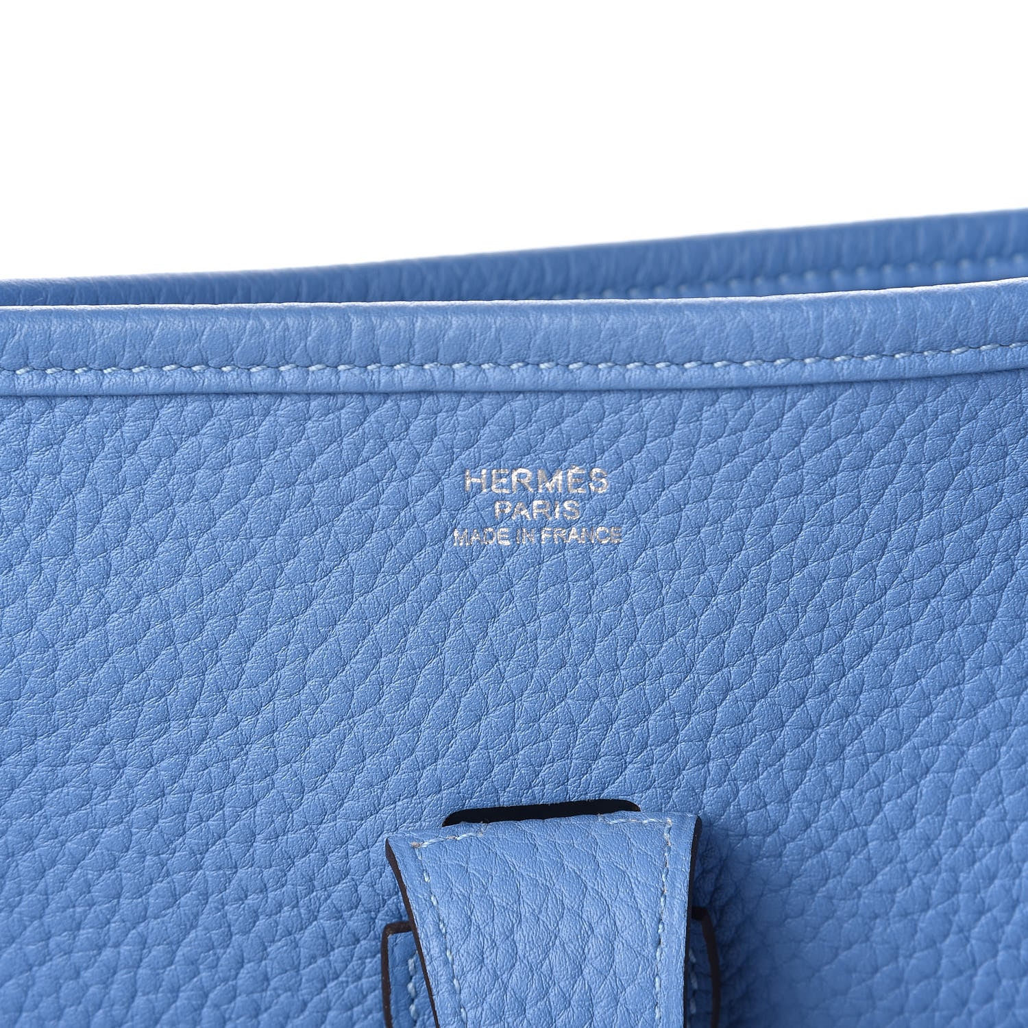Hermes Taurillon Clemence Evelyne III GM Bleu Paradis 6 of 9