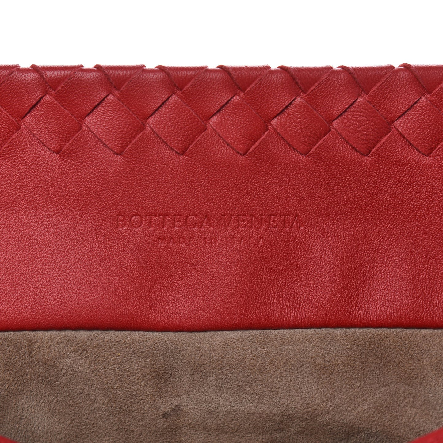 Nappa Intrecciato Small Cesta Tote Red