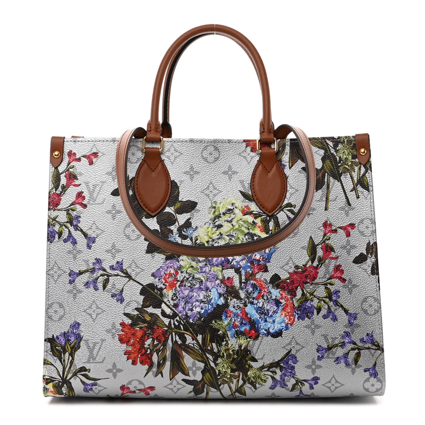 Metallic Monogram LV Garden OnTheGo MM Silver