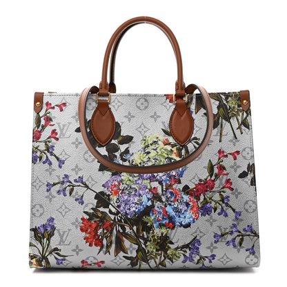Louis Vuitton Metallic Monogram LV Garden OnTheGo MM Silver 1 of 10