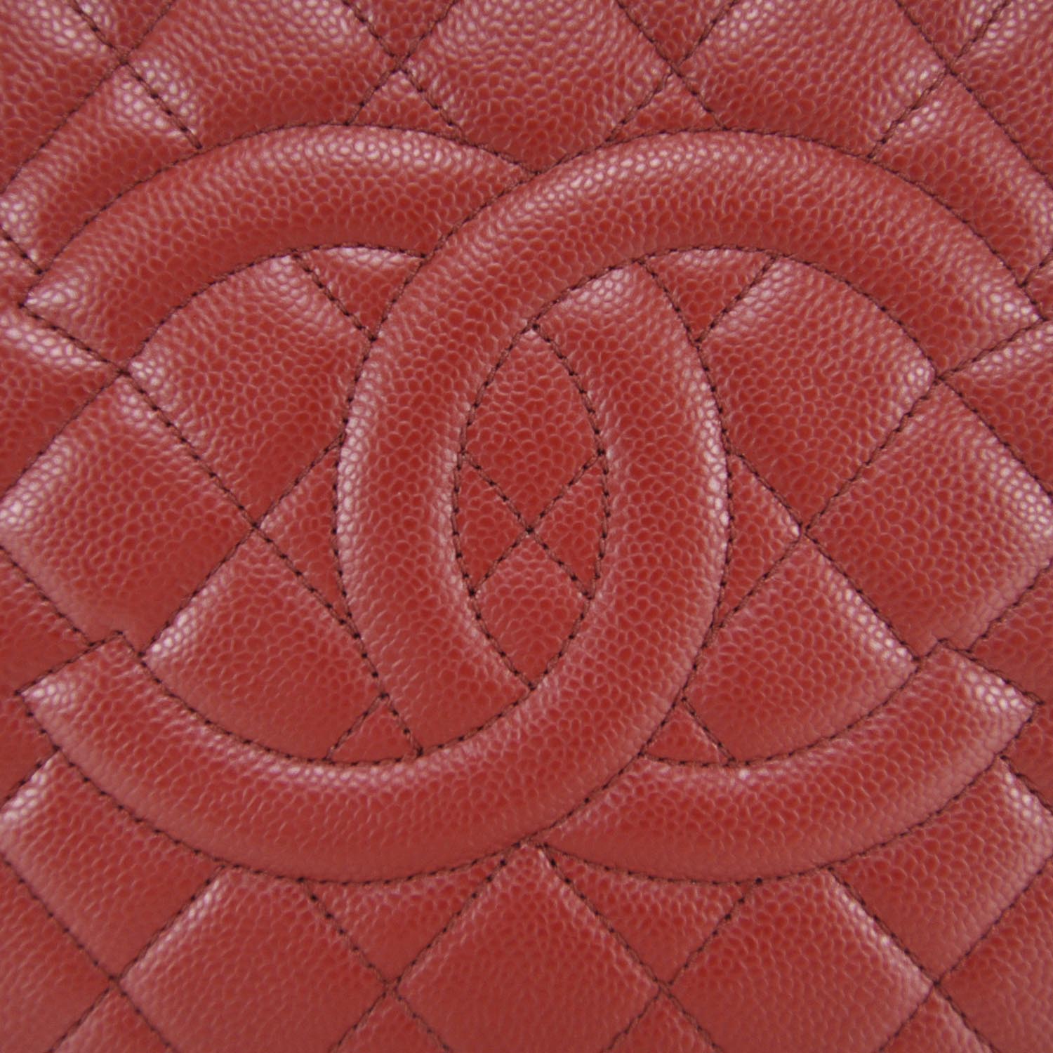 Chanel Caviar Grand Shopping Tote GST Red 5 of 11