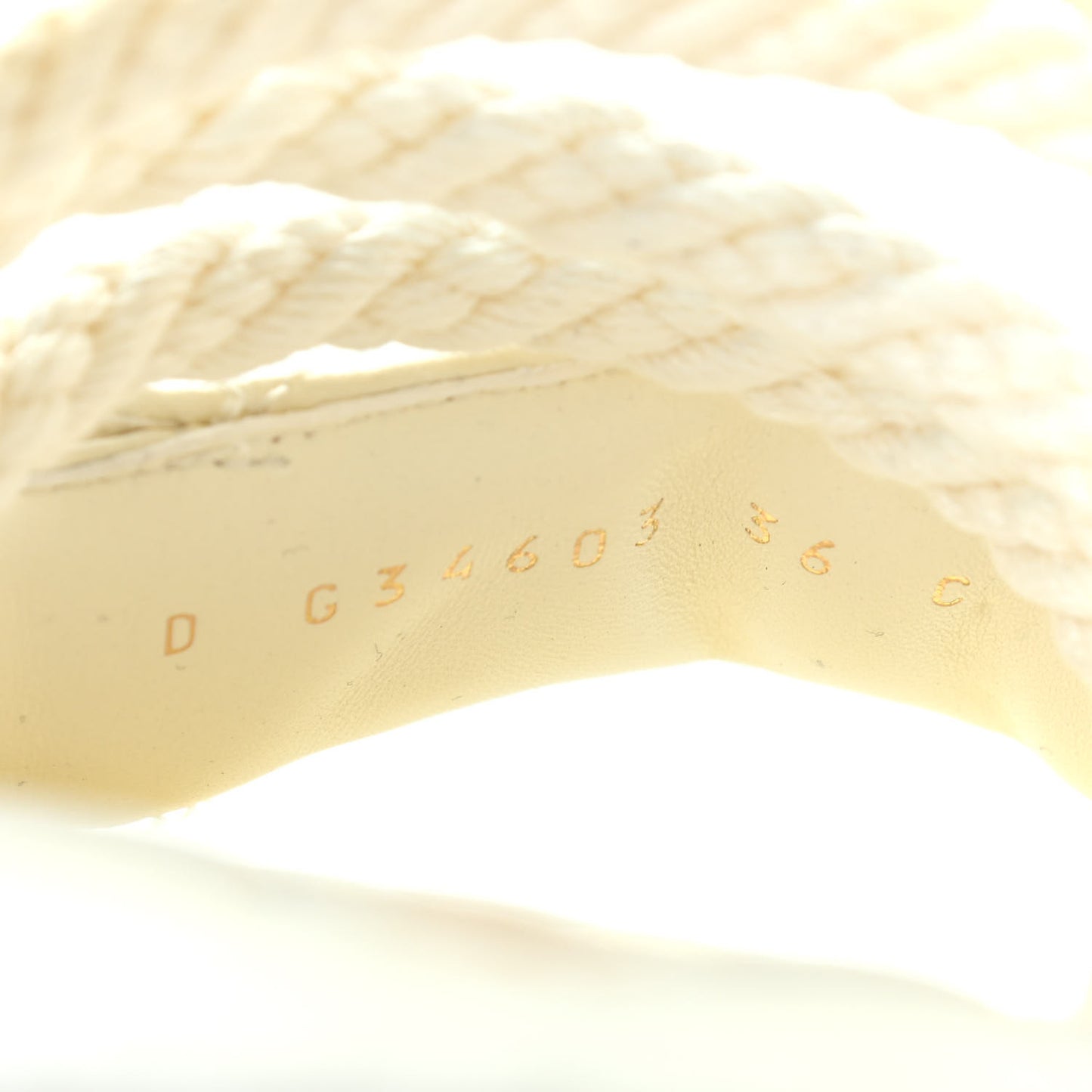 Cord Lambskin Quilted Logo Mules 36 White