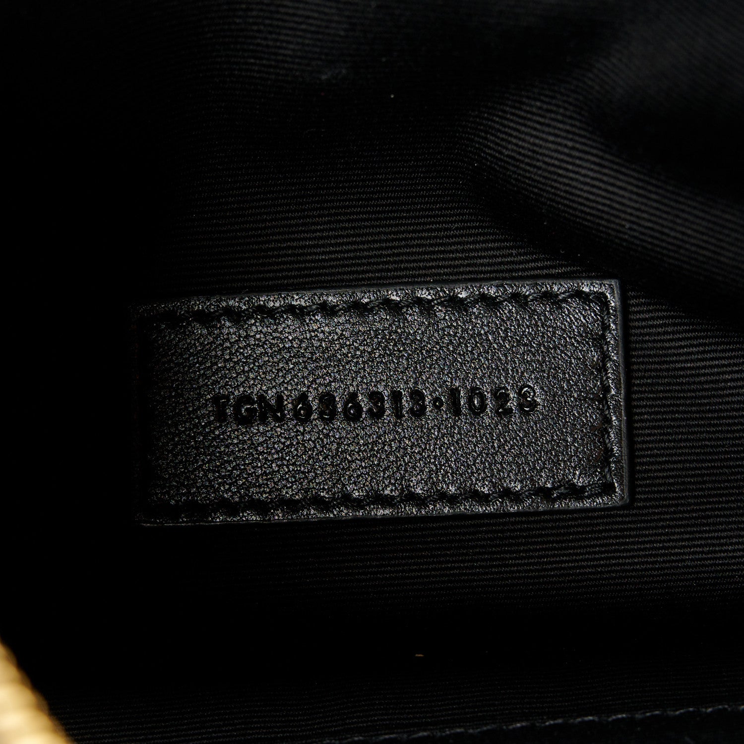 Saint Laurent Lambskin Chevron Monogram Large Bill Pouch Black 7 of 9