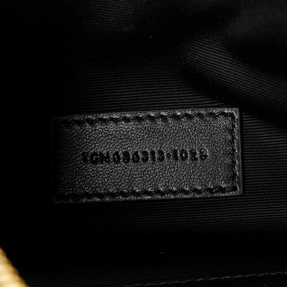 Saint Laurent Lambskin Chevron Monogram Large Bill Pouch Black 7 of 9