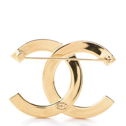 Chanel Metal Paris Button CC Large Brooch Gold 3 of 4