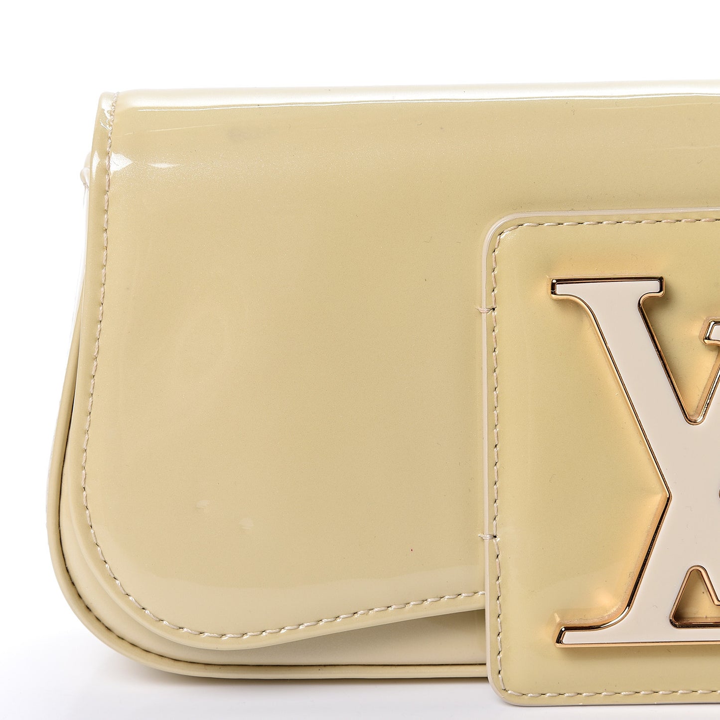 Patent Sobe Clutch Blanc Corail