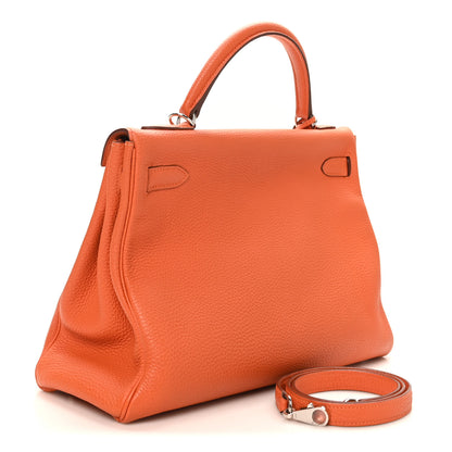 Hermes Togo Kelly Retourne 32 Orange 3 of 10