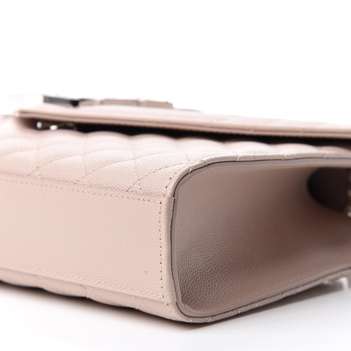 Grain De Poudre Textured Mixed Matelasse Medium Triquilt Monogram Satchel Marble Pink