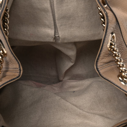 Gucci Pebbled Calfskin Large Soho Chain Shoulder Bag Nude 4 of 21