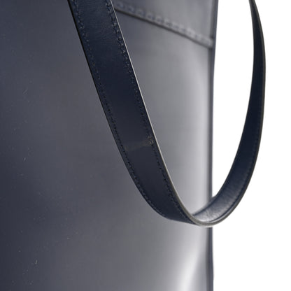 Fendi Vitello King Logo Embossed Shopping Tote Blueberry 11 of 11