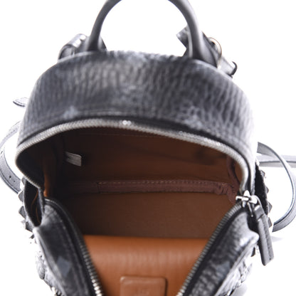 MCM Visetos Side Stud X-Mini Stark Bebe Boo Backpack Black 5 of 10