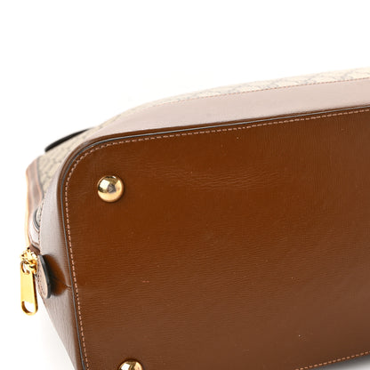 Gucci GG Supreme Monogram Azalea Calfskin Large Horsebit 1955 Duffle Bag Beige Ebony Brown Sugar 19 of 19