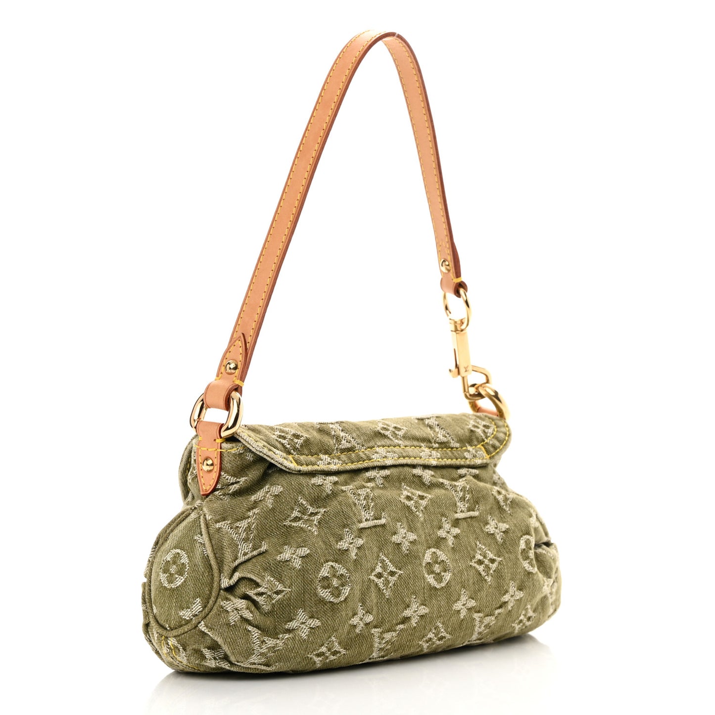 Monogram Denim Mini Pleaty Lichen