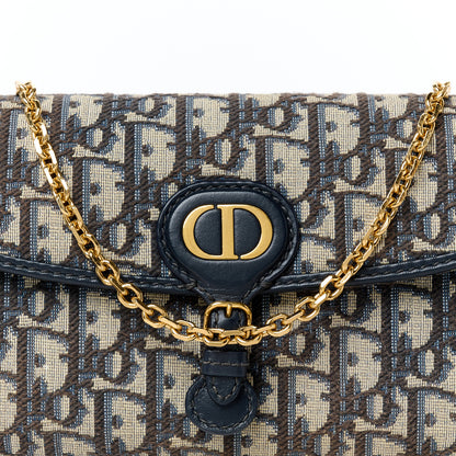 Christian Dior Oblique Bobby East West Pouch With Chain Blue 10 of 12