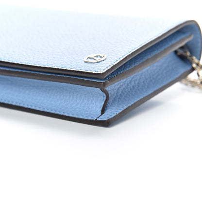 Gucci Dollar Calfskin Medium Betty Chain Wallet Mineral Blue 9 of 10