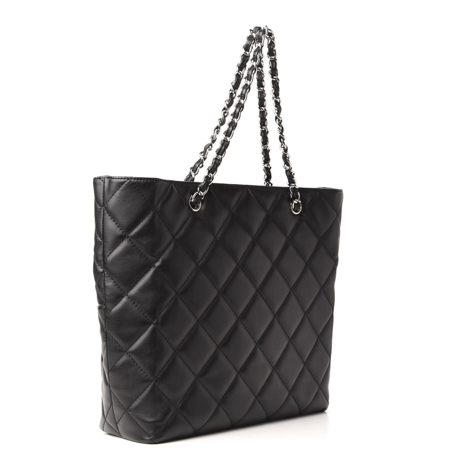 Chanel Calfskin Quilted In The Business North South Tote Black 3 of 9