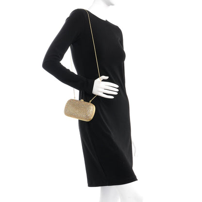 Judith Leiber Swarovski Crystal Minaudiere Clutch Gold 3 of 10