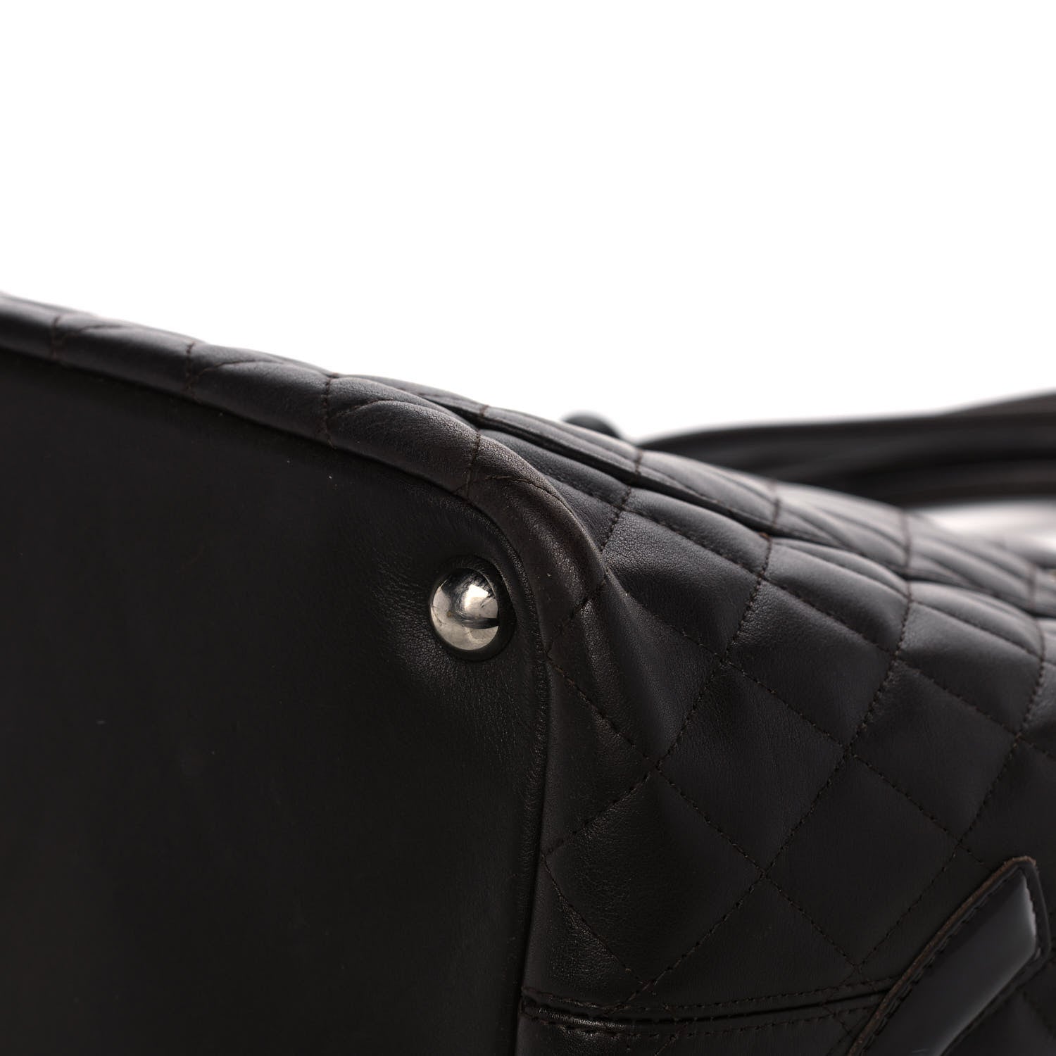 Chanel Calfskin Quilted Large Cambon Tote Brown 12 of 15