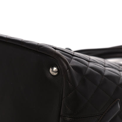 Chanel Calfskin Quilted Large Cambon Tote Brown 12 of 15