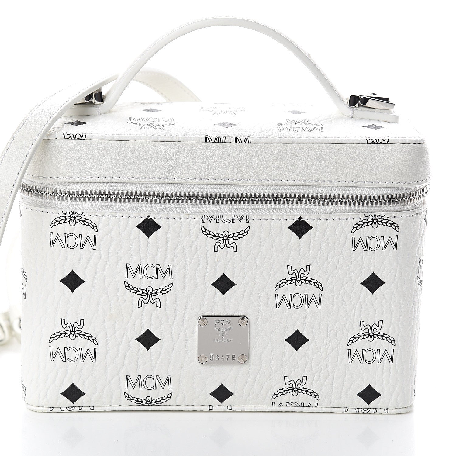 MCM Visetos Vanity Case White 6 of 8