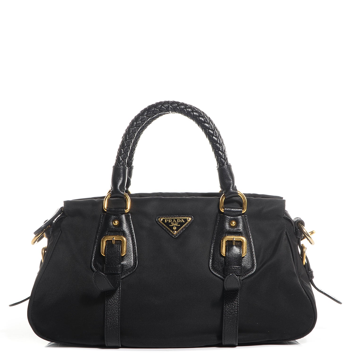 Prada Tessuto Nylon Shopping Satchel Black 1 of 10