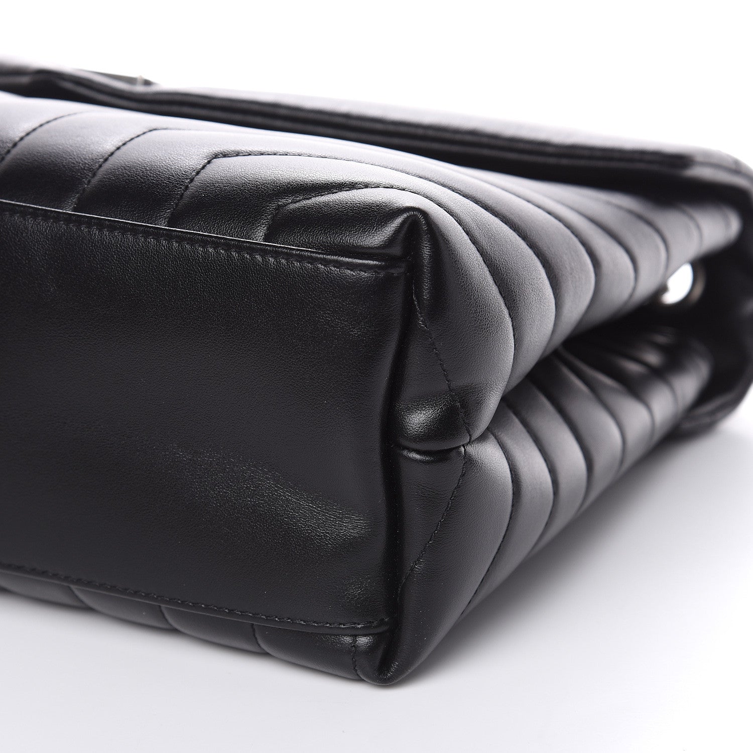 Saint Laurent Calfskin Y Quilted Monogram Medium Loulou Chain Satchel Black 10 of 11
