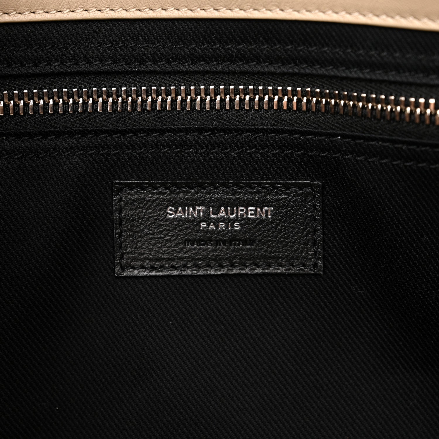 Saint Laurent Vitello Rive Gauche Large Tote Sea Salt 6 of 12