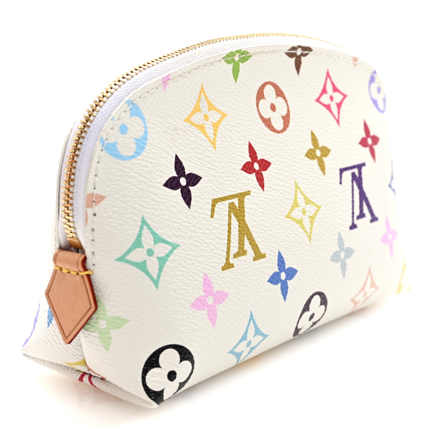 LV x TM Monogram Multicolor Cosmetic Pouch PM White