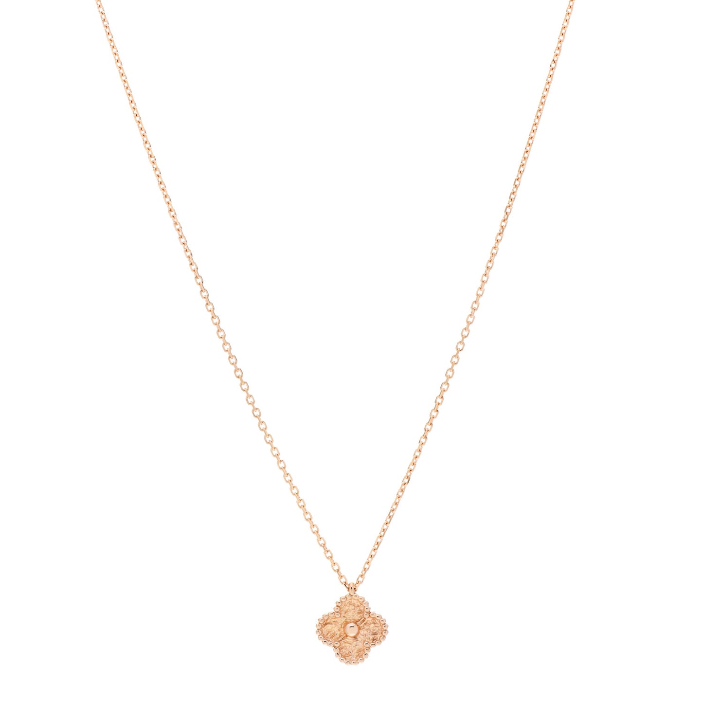 18K Rose Gold Sweet Alhambra Pendant Necklace
