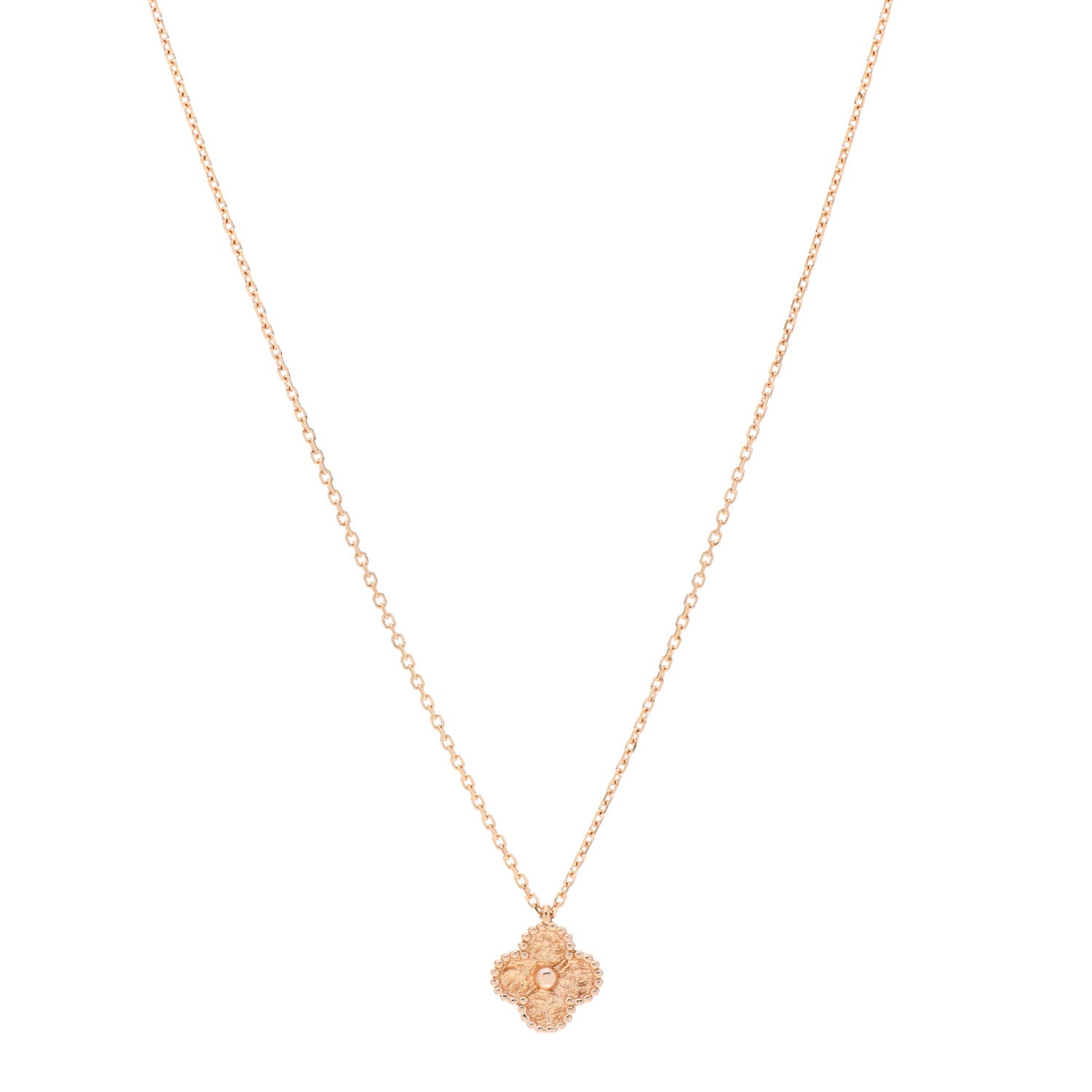 Van Cleef & Arpels 18K Rose Gold Sweet Alhambra Pendant Necklace 1 of 5