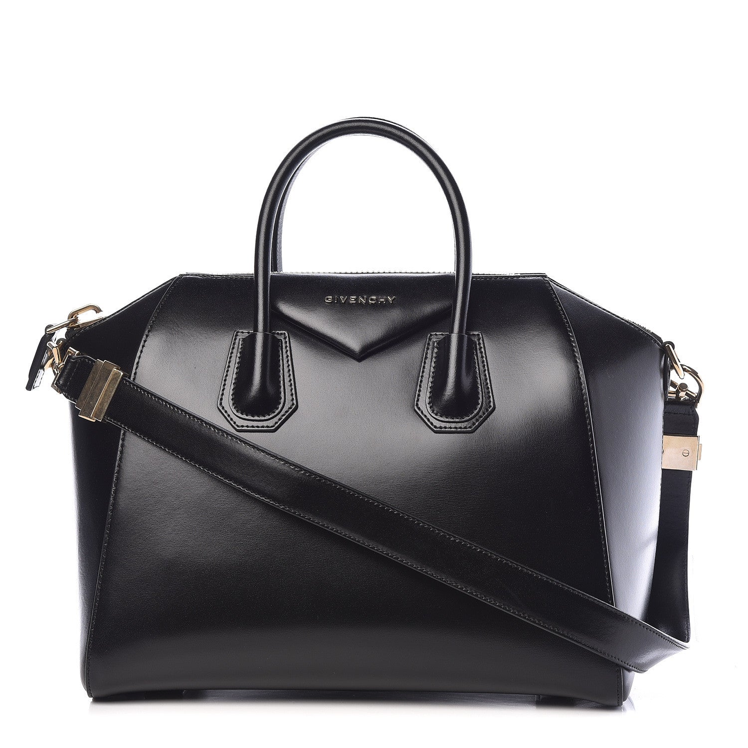 Givenchy Shiny Lord Calfskin Medium Antigona Black 1 of 10