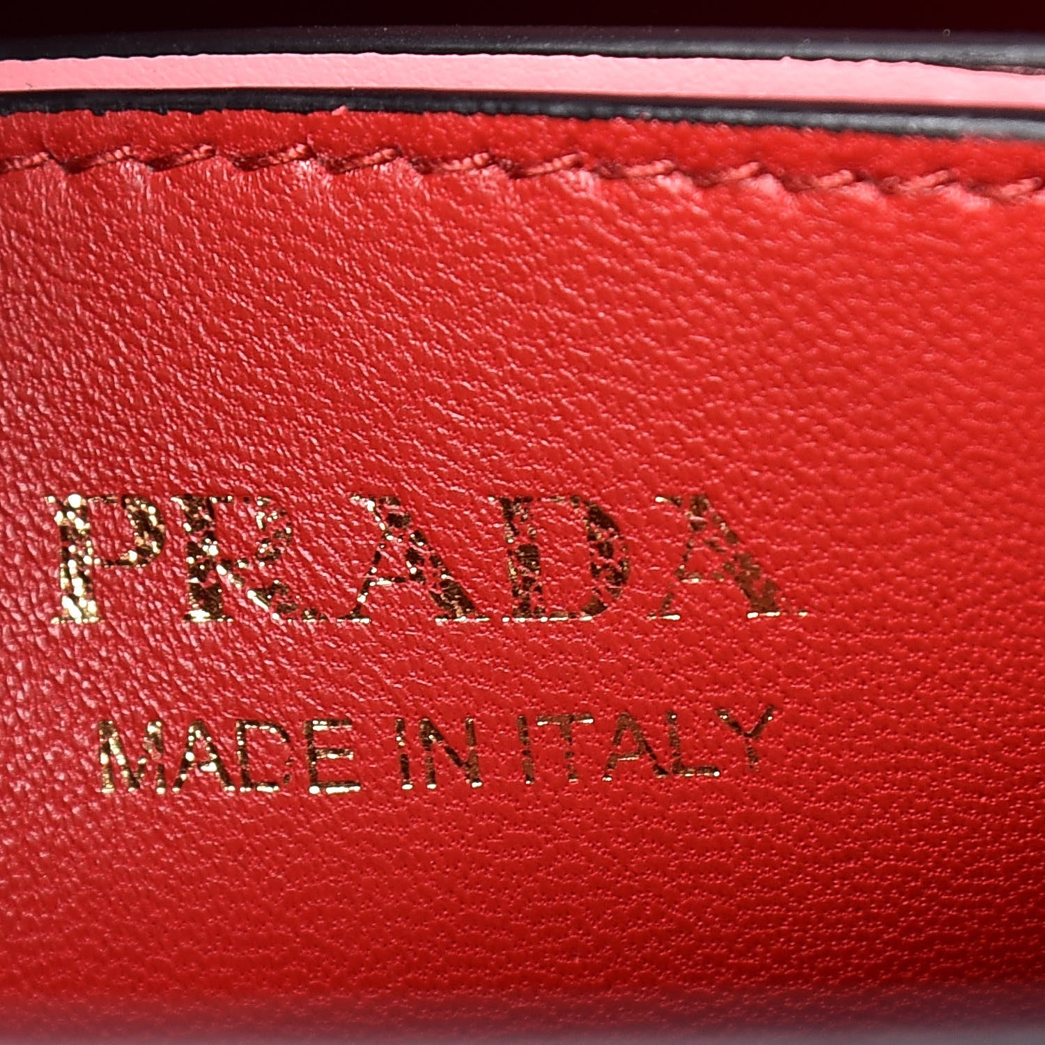 Prada Saffiano Cuir Medium Panier Bucket Bag Petalo Fuoco 7 of 10