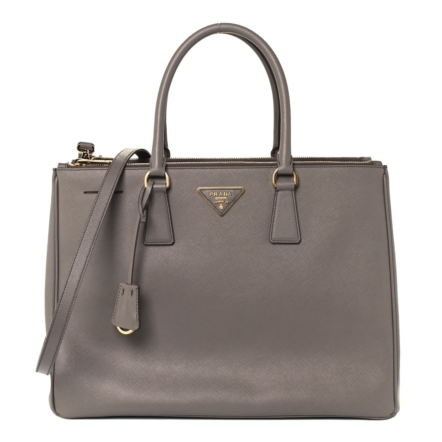 Saffiano Large Galleria Double Zip Tote Argilla