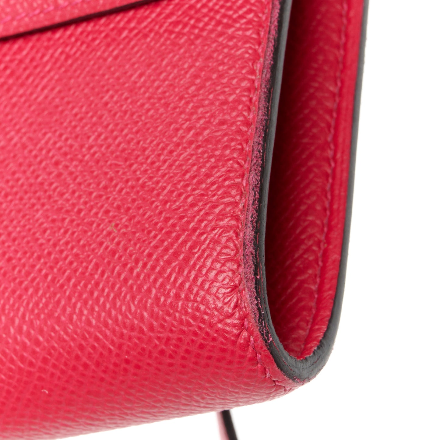 Epsom Alligator Constance Wallet To Go Rose Extreme Sable