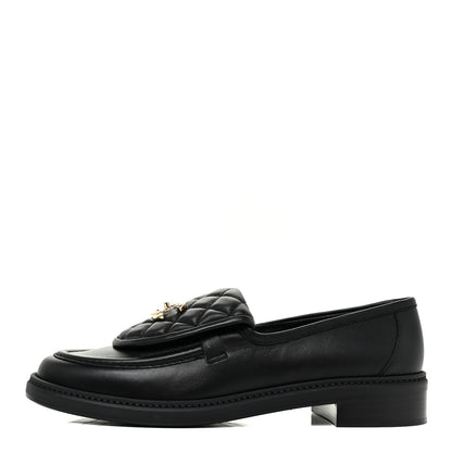 Chanel Lambskin Quilted CC Turnlock Loafers 41 Black 1 of 11