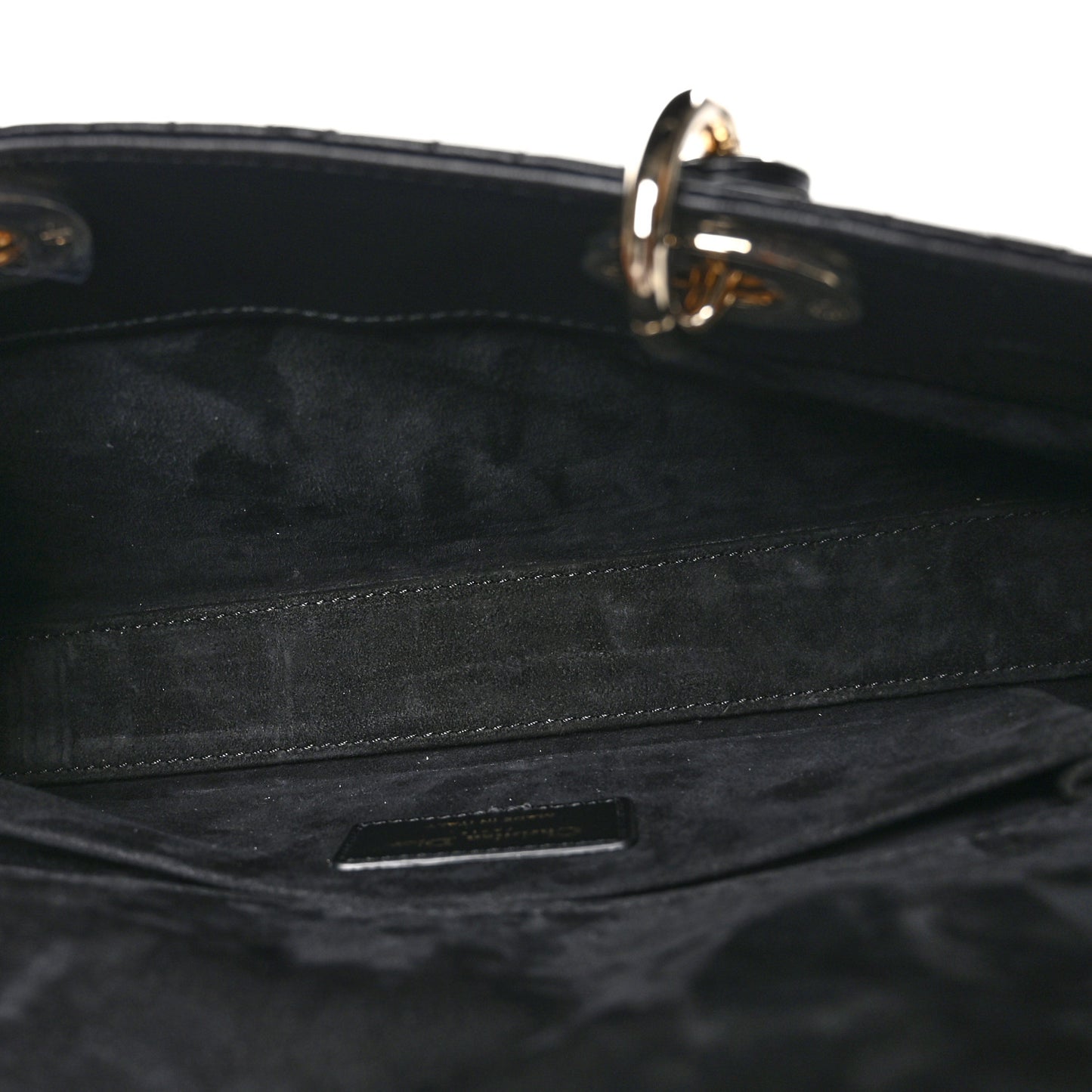 Lambskin Cannage Medium Lady D-Joy Black