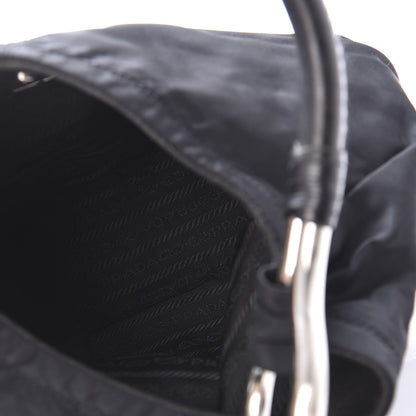 Prada Tessuto Nylon Vitello Hobo Black 5 of 10