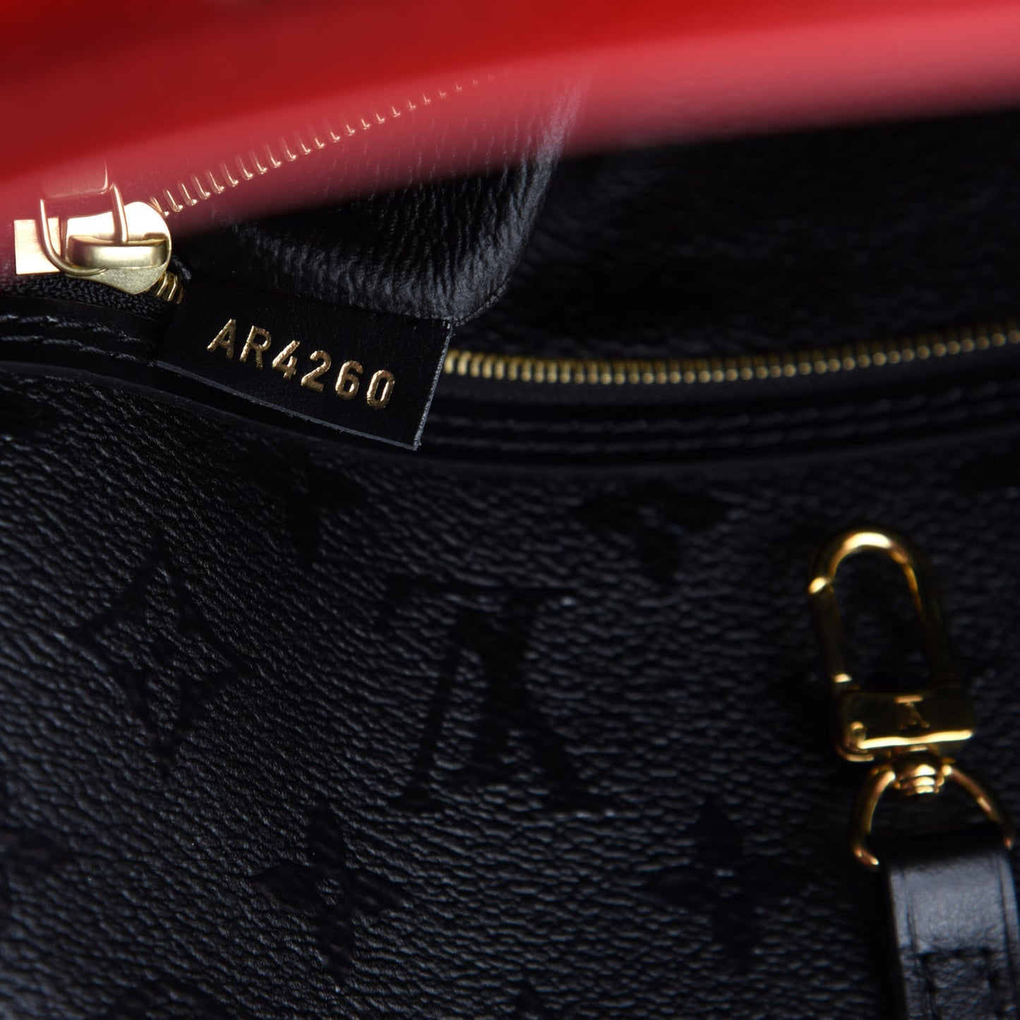 X UF Tufted Monogram Neverfull MM Black Red