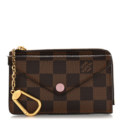 Louis Vuitton Damier Ebene Recto Verso Card Holder Rose Ballerine 1 of 10