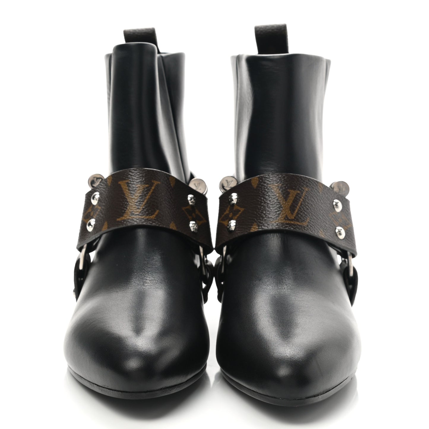 Calfskin Monogram Rhapsody Ankle Boots 36.5 Black