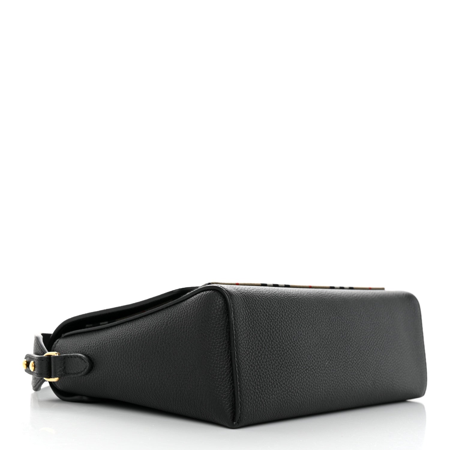 Burberry Grainy Calfskin Vintage Check Note Crossbody Bag Black 4 of 9