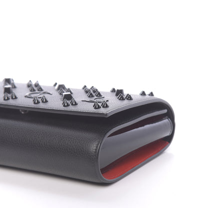 Christian Louboutin Calfskin Spikes Loubinthesky Paloma Clutch Black 7 of 12