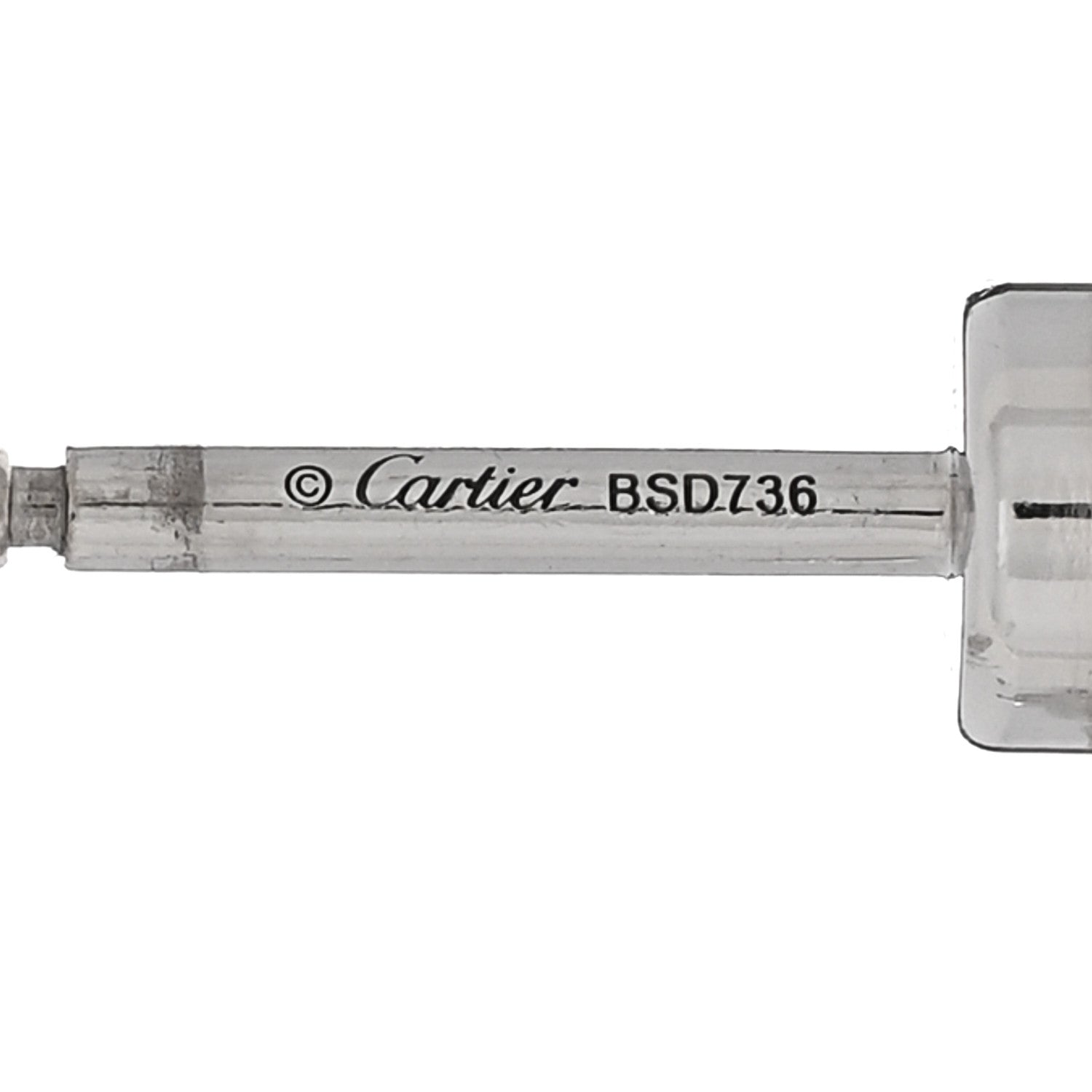 Cartier 18K White Gold Diamond MM D'Amour Earrings 4 of 5