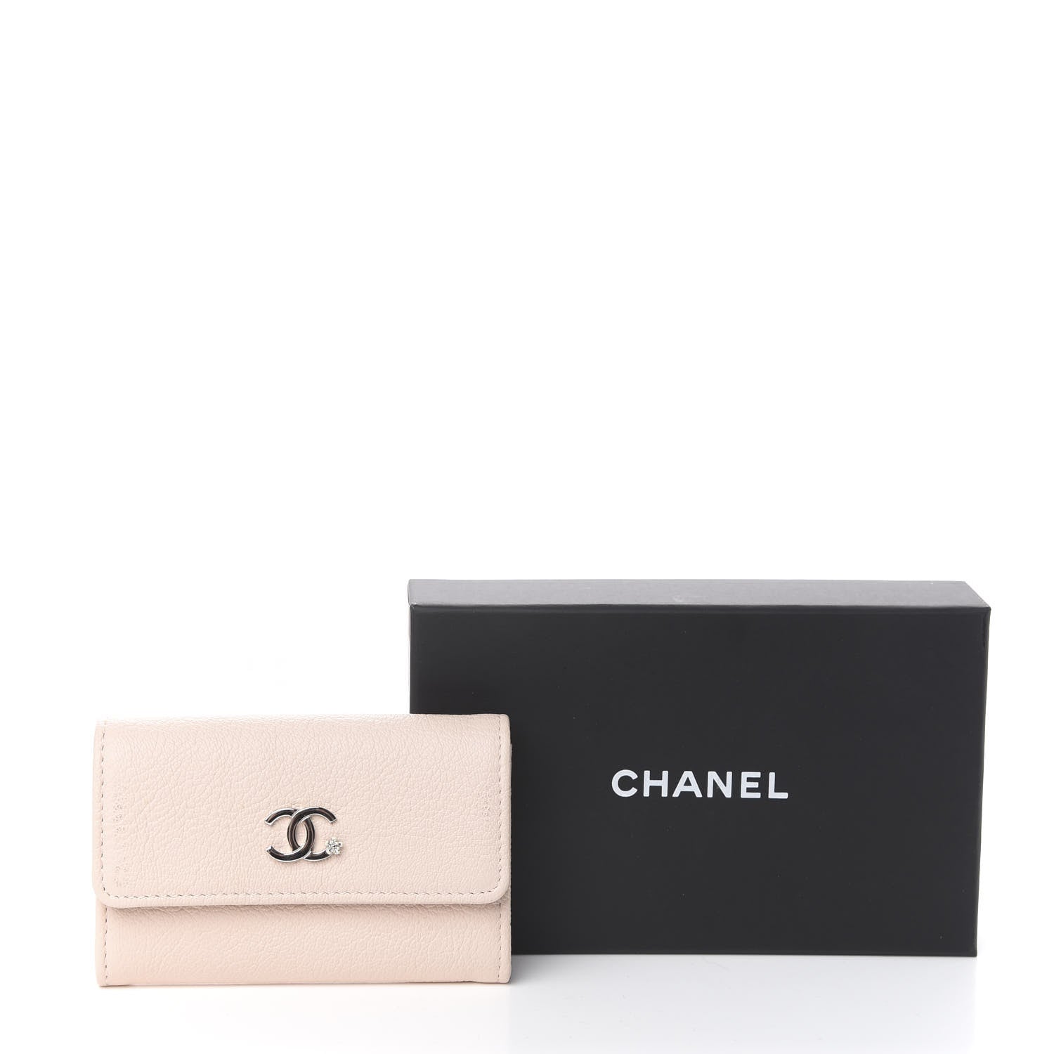 Chanel Goatskin Camellia CC Flap Card Holder Light Beige 11 of 11