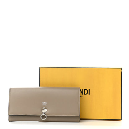 Fendi Vitello Liberty Century Lucido By The Way Continental Wallet Tortora 8 of 8