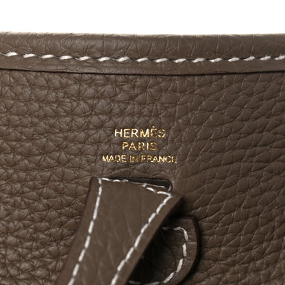 Hermes Taurillon Clemence Evelyne TPM Etoupe 5 of 10