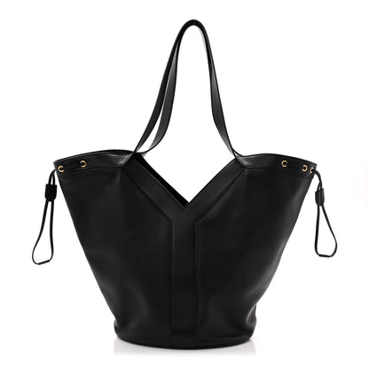 Saint Laurent Santorini Lux Calfskin Y Drawstring Tote Black 1 of 10