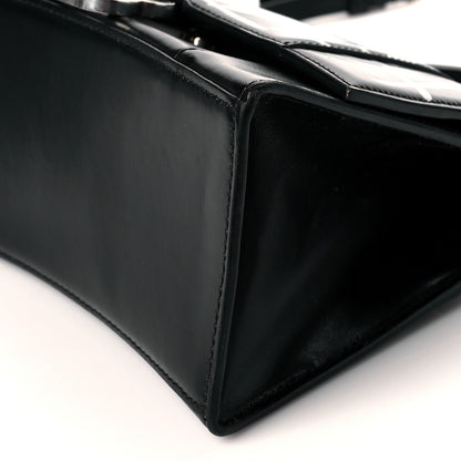 Balenciaga Shiny Box Calfskin Graffiti Logo Small Hourglass Top Handle Bag Black Silver 9 of 11