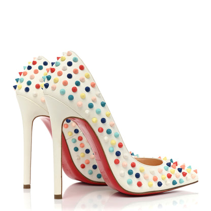 Christian Louboutin Gomme Pigalle Spikes 120 Pumps 40 White Multicolor 4 of 14