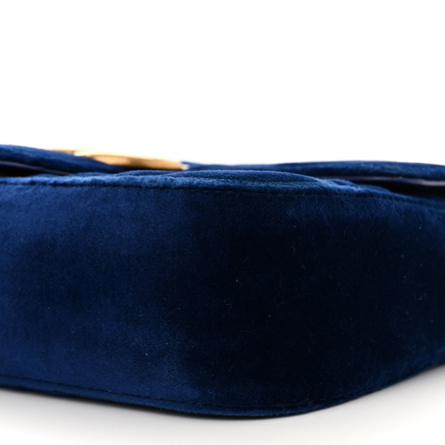 Gucci Velvet Matelasse Mini GG Marmont Shoulder Bag Cobalt Blue 11 of 11